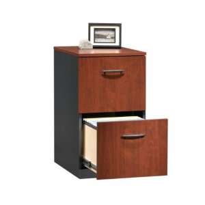  Vertical File Cabinet   Cherry and Black Finish Office 