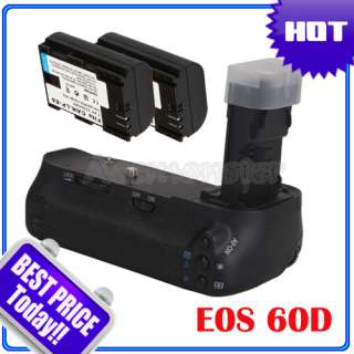 Vertical Battery Grip for Canon EOS 60D BG E9 BGE9 +2 LP E6 Battery 