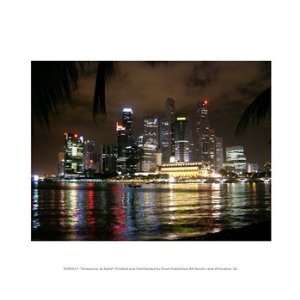  Singapore at Night 10.00 x 8.00 Poster Print