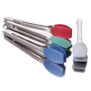  AMCO SILICONE AND STAINLESS STEEL TONGS   BLUE Kitchen 