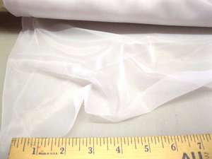 Fabric nylon Tricot White 15 denier Lustre SheerTM  