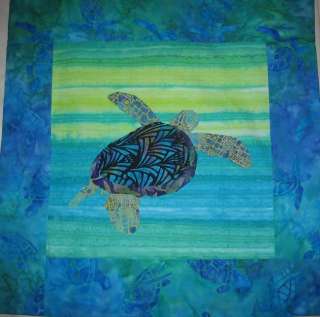 Tropical Honu SEA TURTLE~ Batik Applique Quilt Pattern  
