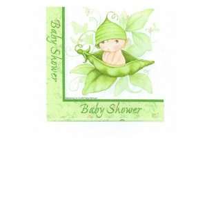  Baby Shower Sweet Pea Printed Lunch Napkins 16 Pack 