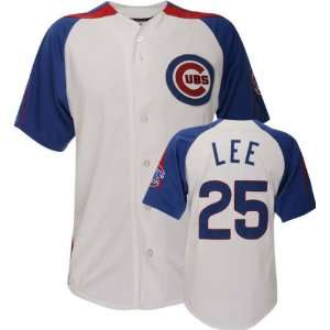  Derrek Lee White Majestic Laser Chicago Cubs Jersey 
