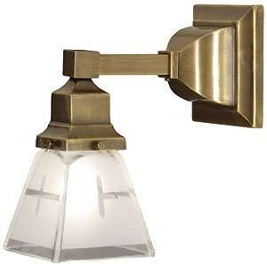  Mission Wall Sconce. Single Wall Sconce In Antique Brass 