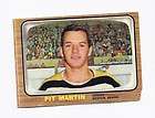 PIT MARTIN AUTOGRAPH JD McCARTHY BRUINS POSTCARD 1966  