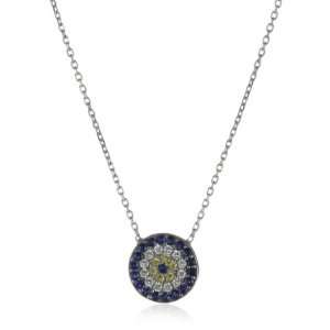 Coralia Leets Jewelry Design Evil Eye Blue, Yellow And White Zircon 