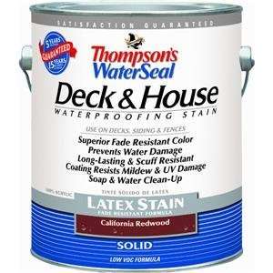   1G Solid California Redwood Latex Deck and House Stain 100 VOC