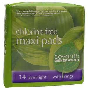  Seveth Generation Maxi Pads Overnight 14ct (Pack of 6 