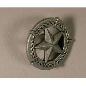   Drawer Pulls / Texas Star w/Barbwire Antique Silver