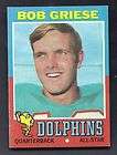 Bob Griese Miami Dolphins 1971 Topps Card #160