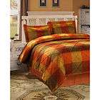 King Size Royal Court 3 piece Rust or Blue Duvet Cover  