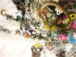 HUGE 18+ LBS VINTAGE NOW JUNK CRAFT ALTERED ART JEWELRY LOT (5 