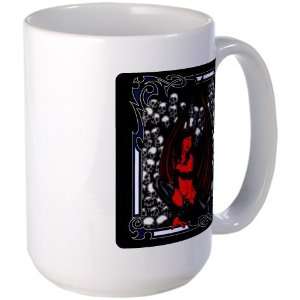   Large Mug Coffee Drink Cup Dragon Girl Goth Tapestry 