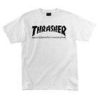 Thrasher SKATE MAG Logo Skateboard Shirt WHITE MED