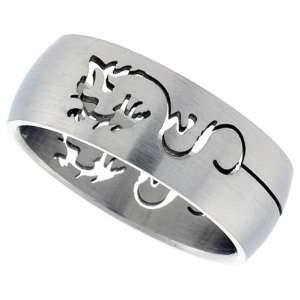   8mm) Dome Band w/ Dragon Cut Out (Available in Sizes 8 to 14), size 12