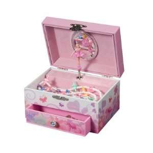   Girls Musical Ballerina Fairy and Flowers Jewelry Box