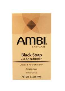 AMBI SKINCARE BLACK SOAP WITH SHEA BUTTER & VITAMIN E 3.5 OZ.  