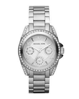 Mini Size Blair Multi Function Glitz Watch, Silver Color