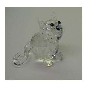    Crystal Adorable Sitting Kitty Cat Figurine 