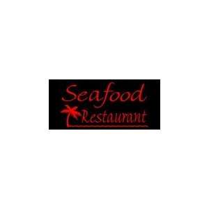  Seafood Restaurant Simulated Neon Sign 12 x 27