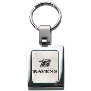  Ravens Steel Square Key Chain   NFL Football Fan Shop Sports Team 