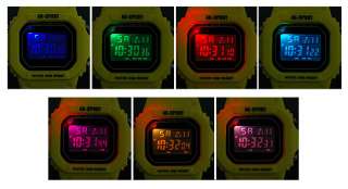 AK SPORT 7 Colours Led Digital Yellow Mens Wrist Watch  