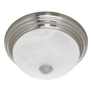   NICKEL with Swirled Marble Diffuser Bathroom Exhaust Fan with Light