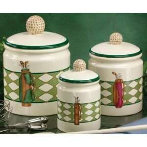  Vintage Golf Bag Canister Set