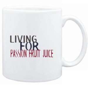   Mug White  living for Passion Fruit Juice  Drinks