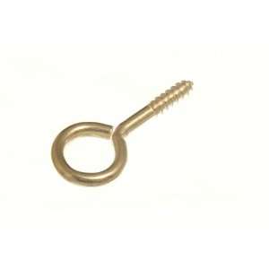 PICTURE FRAME SCREW IN EYE 19MM X 2MM EB BRASS PLATED STEEL ( pack of 