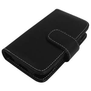  Modern Tech Black PU Leather White Hand Stitched Wallet 