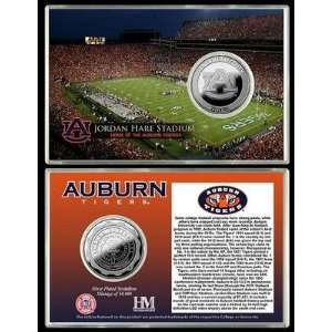  Auburn University Jordan Hare Stadium Silver Coin Card 