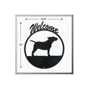  Bull Terrier Welcome Sign Patio, Lawn & Garden