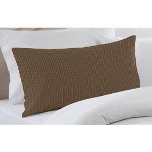  Dark Brown Plaid, Fabric Pillow Cover 21 X 27 In.