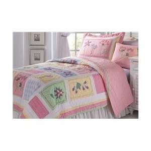 Funny Patch Twin Quilt with Pillow Sham