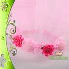 Pink Flower Girl Pearls Headdress Tiara Band Veil 210