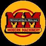 Minneapolis Moline Tractor Photo Clock on Wooden Plaque  
