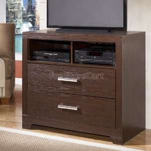  Modern Replicated Oak Grain Aleydis Media Chest Furniture 