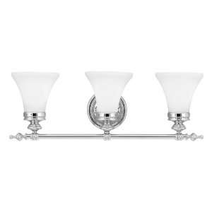 Quoizel Hartford 9 Inch Bath Bar with Three Lights with Opal Etched 
