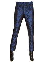 STELLA MCCARTNEY   PANTALONI JOGGING IN SETA LAVORAZIONE JACQUARD