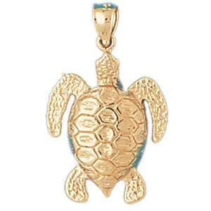  14kt Yellow Gold Turtles Pendant Jewelry