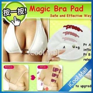   Air Bra Inserts Magic Lift Pads Nu Breast Enhance Hand Push  