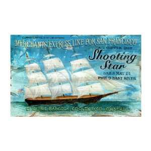  Customizable Shooting Star Vintage Style Wooden Sign 