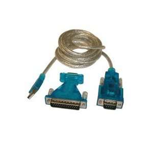 6ft White USB to RS232 Serial Male Converter Cable  