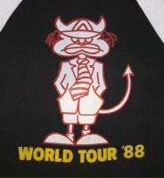AC/DC Vintage Concert SHIRT 80s TOUR T RARE ORIGINAL 1988 Raglan 
