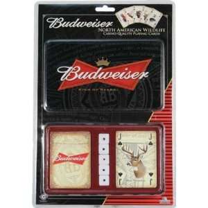  Budweiser Playing Cards in Collectible Tin Box Sports 