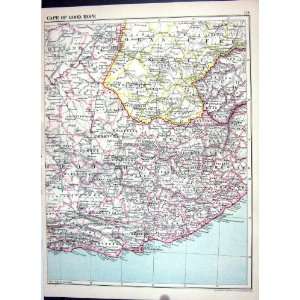  Map 1920 Africa Port Elizabeth Cape Hope Transvaal Johannesburg Home