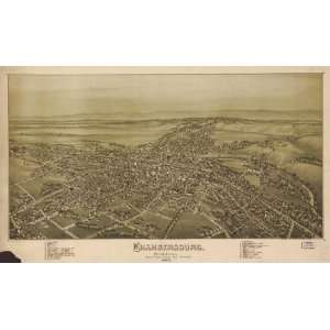   1894 Chambersburg Pennsylvania, Birds Eye Map