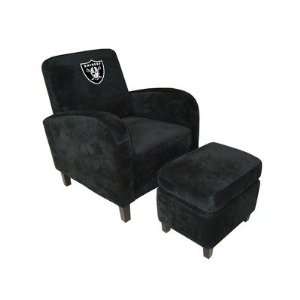  NFL Den Chair with Ottoman   Oakland Raiders